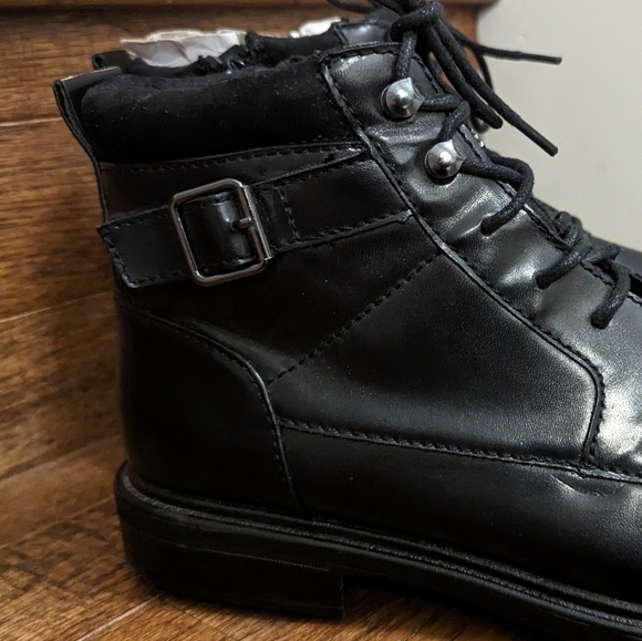 Alfani Men's Utility Boot black vegan leather size 11M  New - Picture 7 of 12